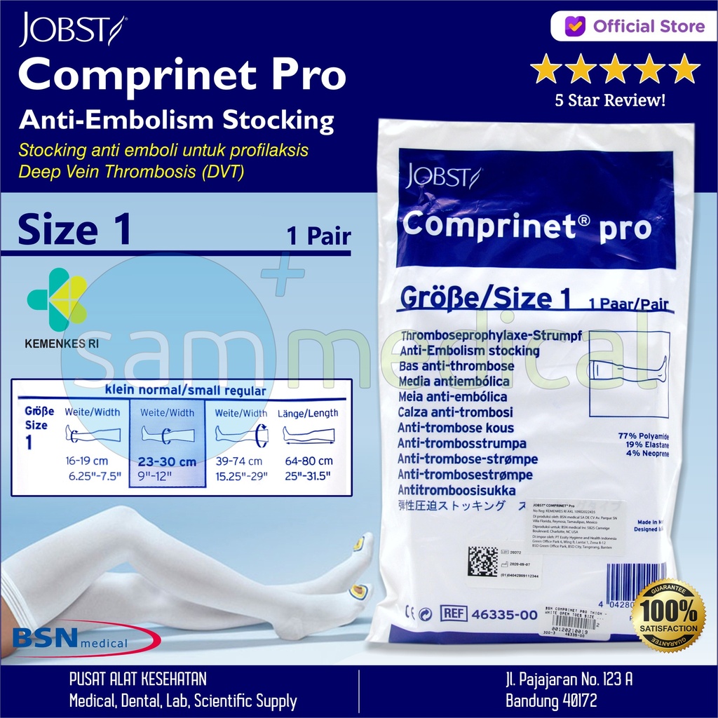 BSN Comprinet Pro Thigh White Open Toes Size S - No 1 | sam medical