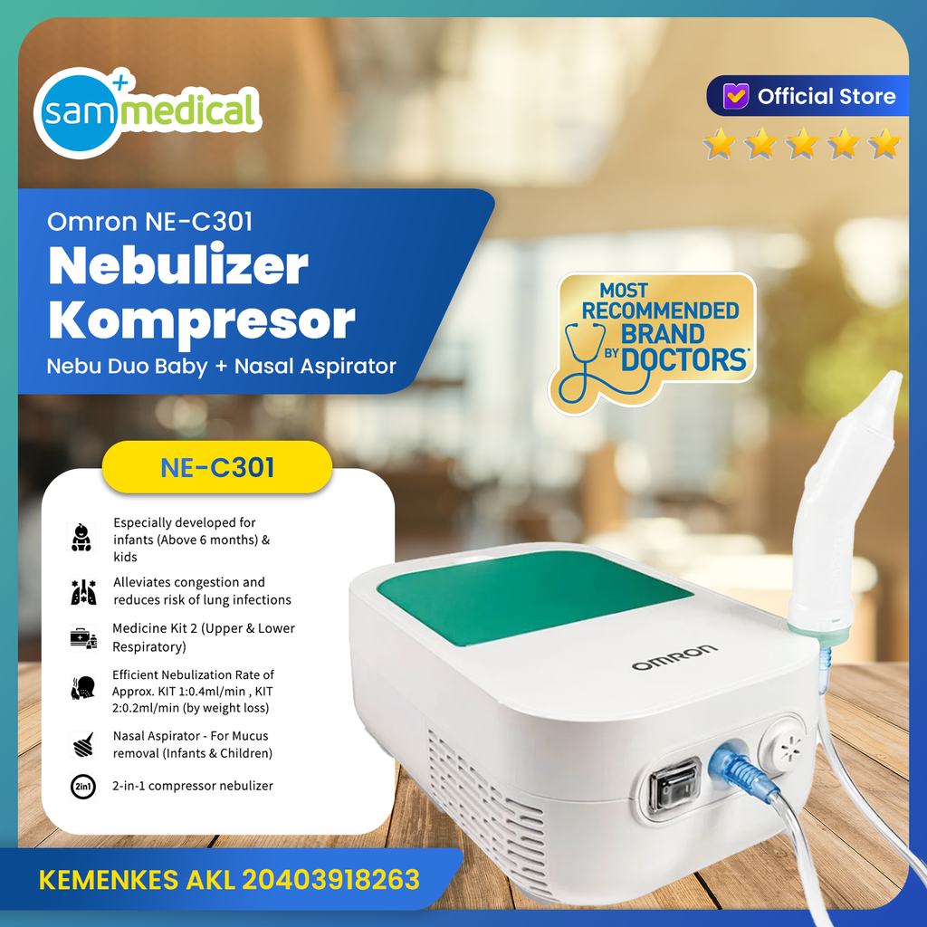 Omron Nebulizer Compressor Duo Baby NE-C301 | sam medical