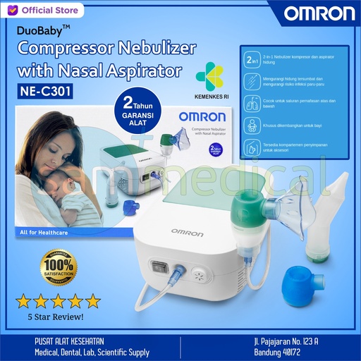 [00120210061] Omron Nebulizer Compressor Duo Baby NE-C301