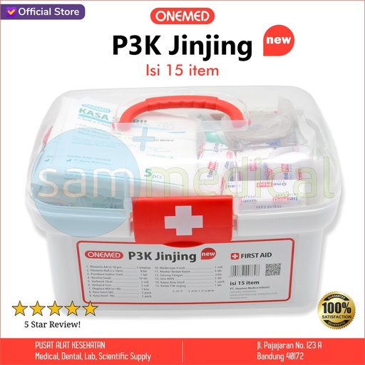 [00120220045] One Med Kotak P3K Jinjing + Isi 15item