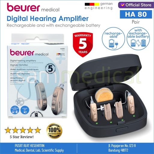 [00120220063] Beurer Digital Hearing Aid (DOUBLE) USB Power - HA 80