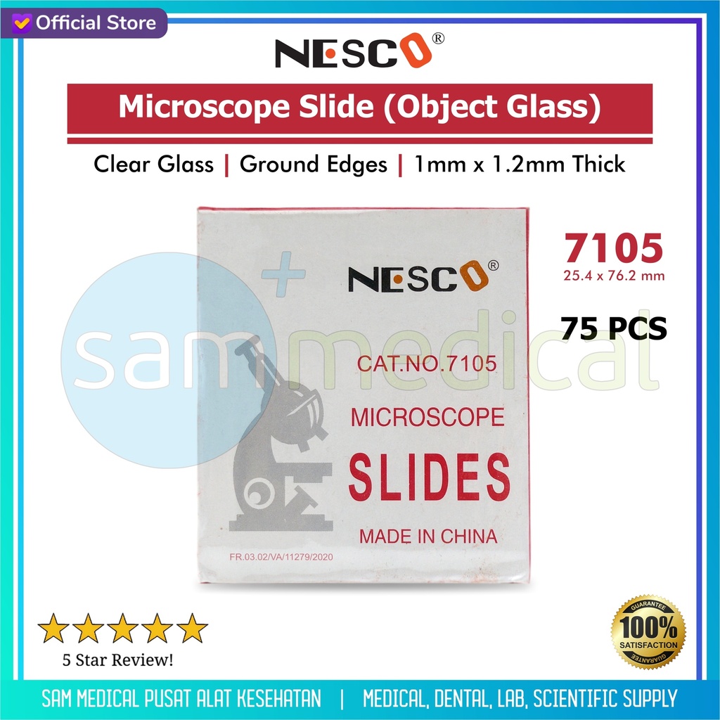 Nesco Objek Glass @75pcs Cat 7105 (Buram) | sam medical