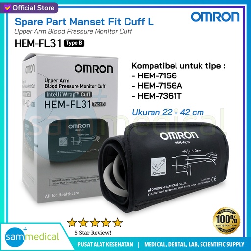 [00120230266] Omron Spare Part - Manset Fit Cuff L 7156 (Type B)