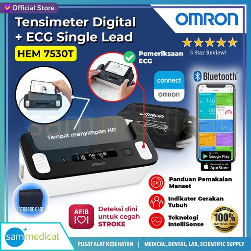 [120230728] Omron Tensimeter Digital+EKG Single Lead - HEM 7530T
