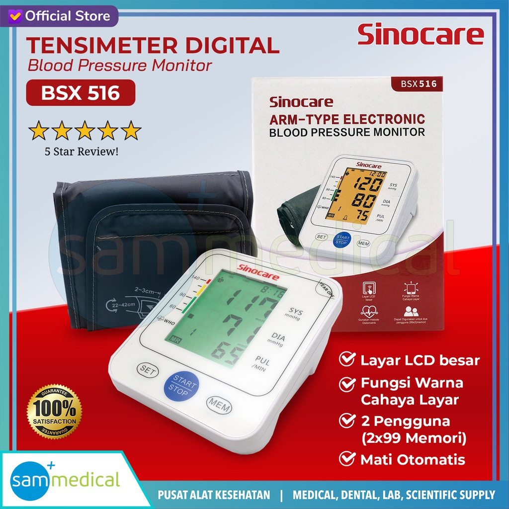 Sinocare Alat Tensimeter Digital BSX-516 | sam medical