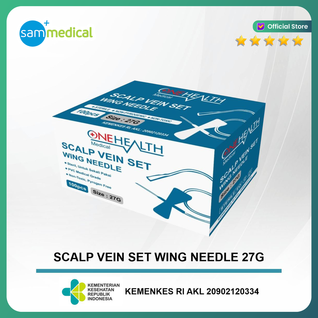 One Health Wing Needle 27G @pcs | sam medical